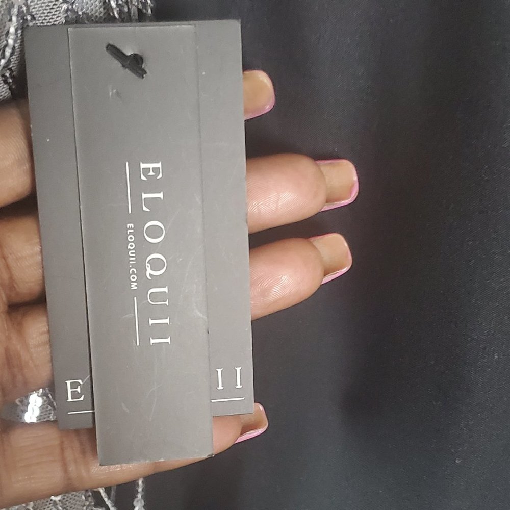 SILVER  COCKTAIL DRESS - Picture 3 of 4